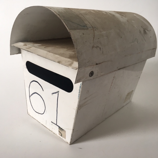 POST BOX, Off White Aged Round Top No. 61